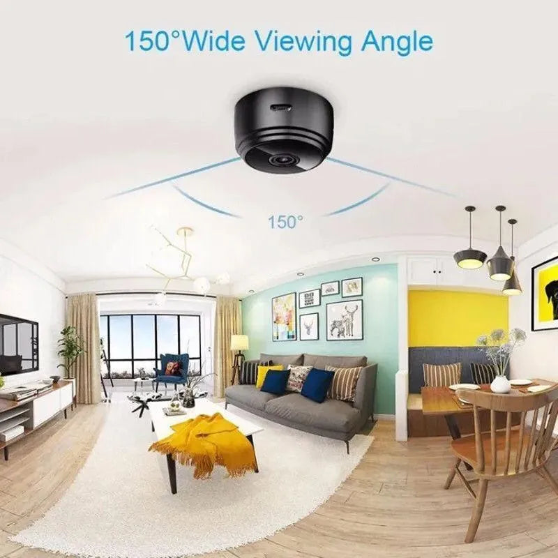 Mini Black WiFi Surveillance Camera for Home