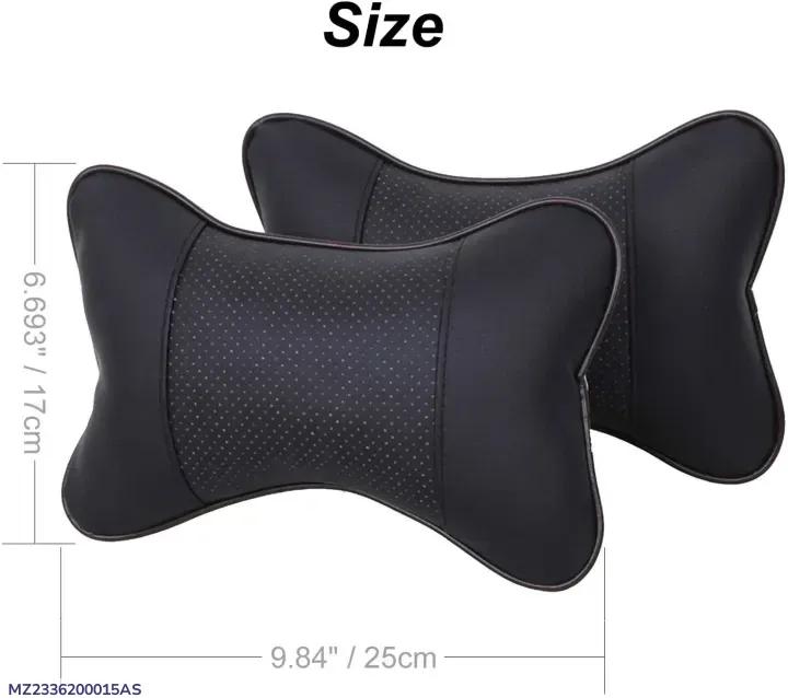 Car Seat Head Neck Rest Cushion Black 2 Pcs
