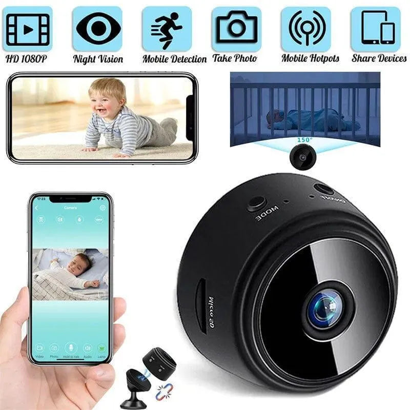 Mini Wifi Camera HD 1080P Night Vision Mobile Monitor